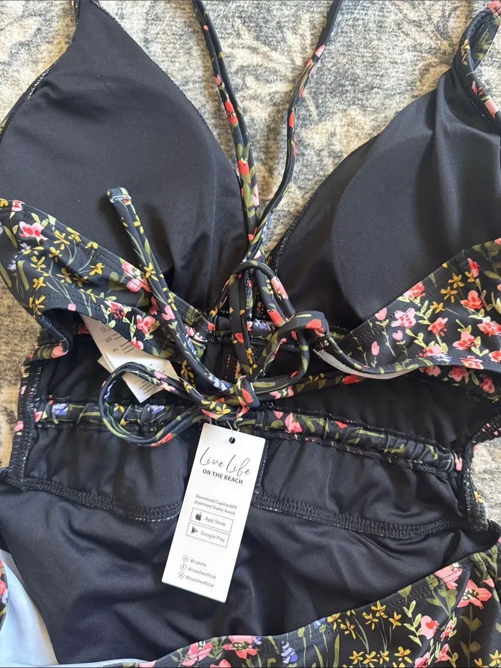 NWT Cupshe Floral One-Piece Swimsuit